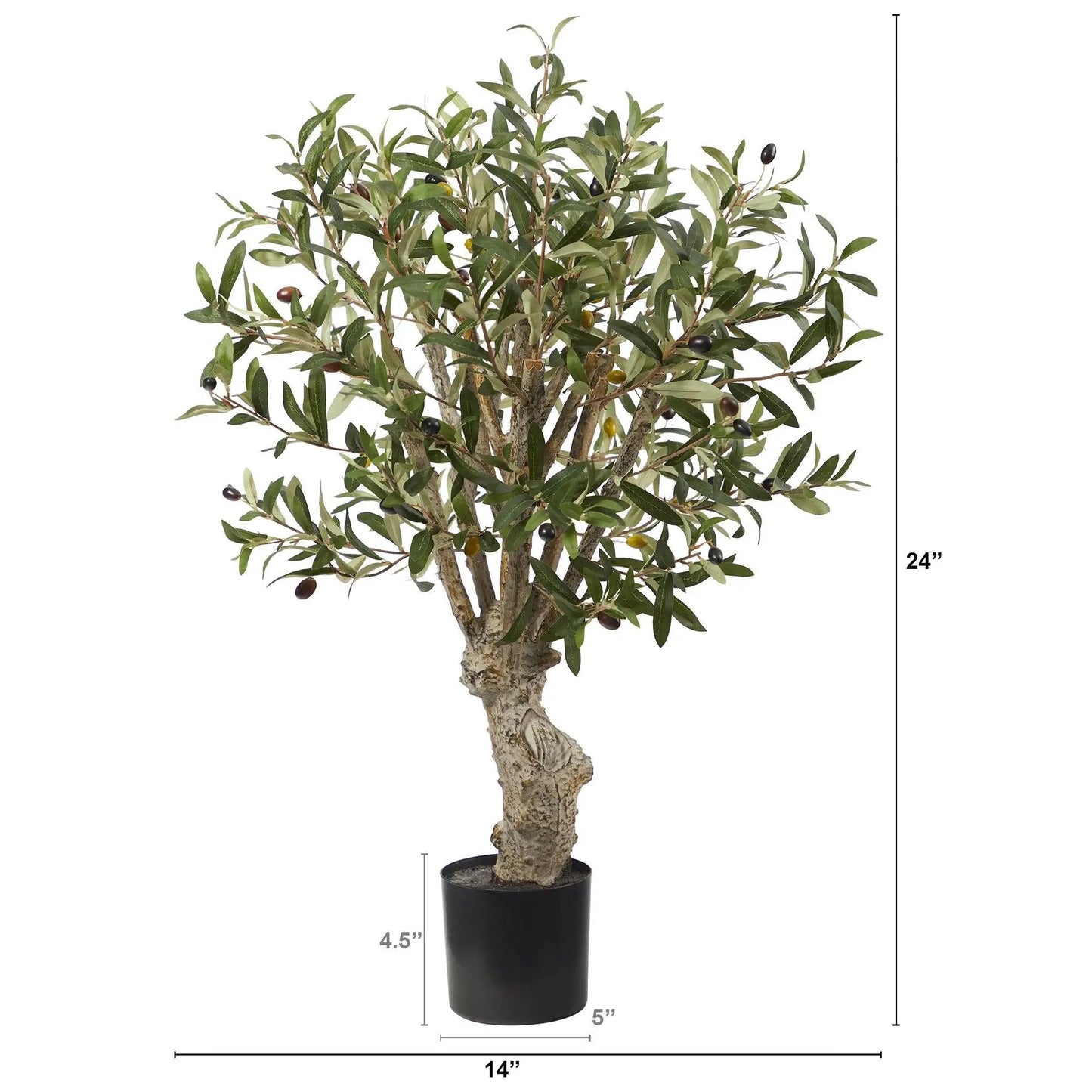 2’ Olive Small Artificial Tree - Tampa Home & Garden Store