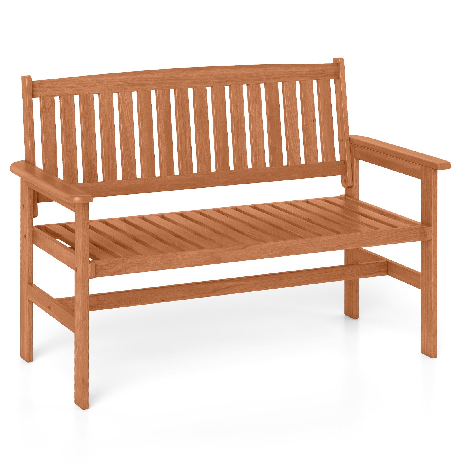 2-Person Patio Loveseat with Slatted Backrest and Comfortable Armrests - Tampa Home & Garden Store