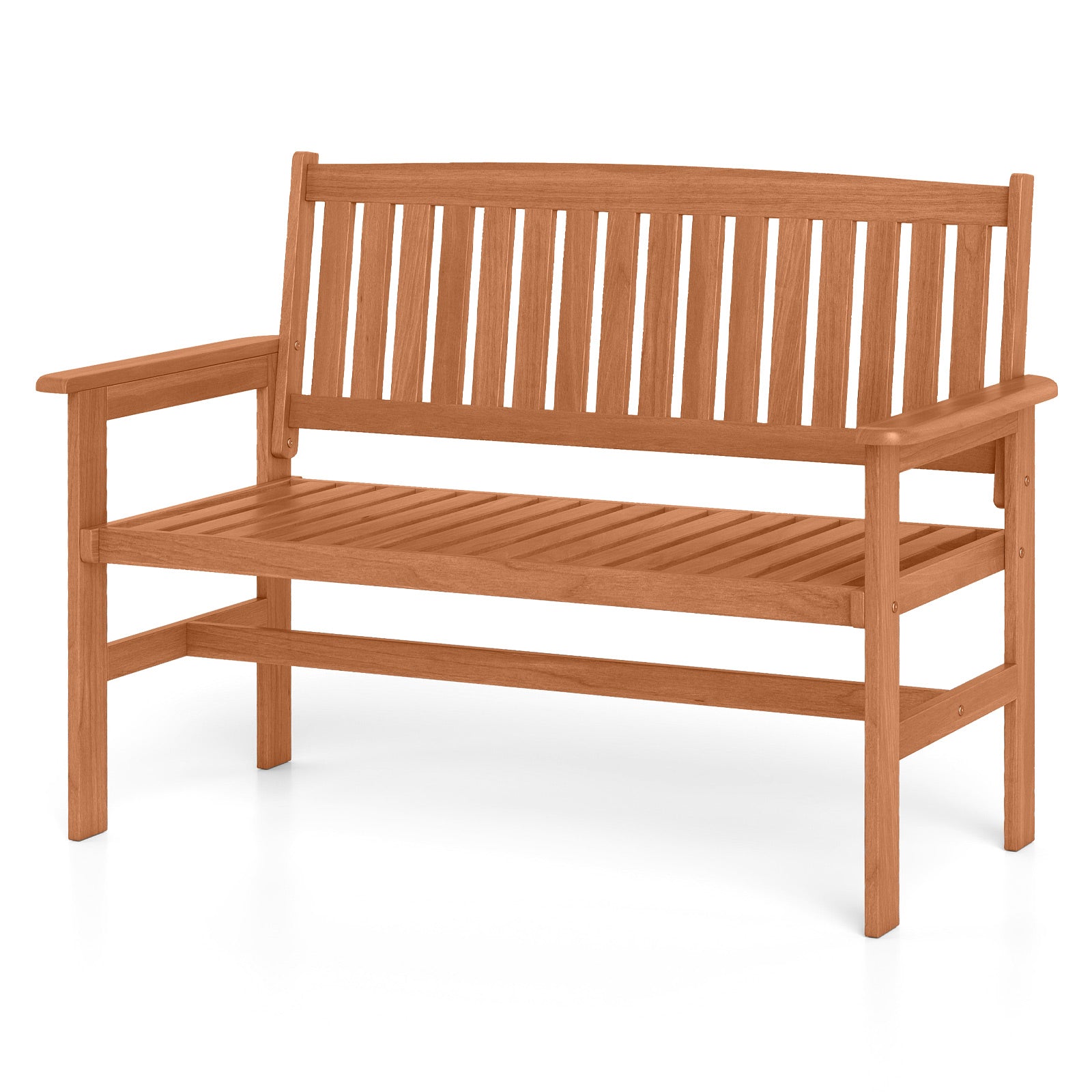 2-Person Patio Loveseat with Slatted Backrest and Comfortable Armrests - Tampa Home & Garden Store