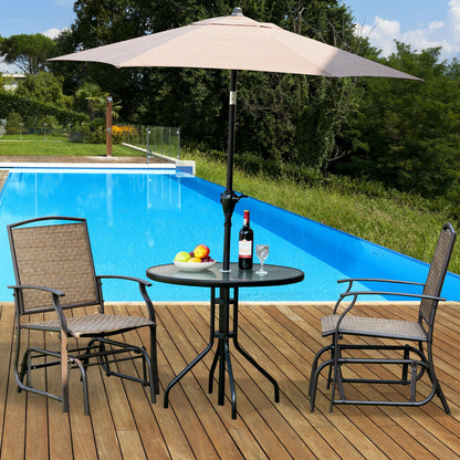 2 Pieces Patio Swing Single Glider Chair Rocking Seating - Tampa Home & Garden Store