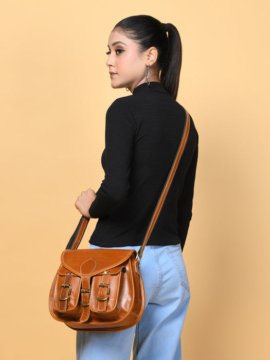 2-Pocket Leather Sling For Women - Tampa Home & Garden Store