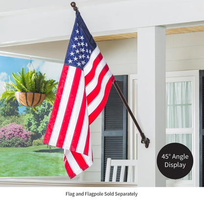 2-Position Cast Iron House Flag Bracket, Bronze - Tampa Home & Garden Store