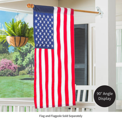 2-Position Cast Iron House Flag Bracket, White - Tampa Home & Garden Store