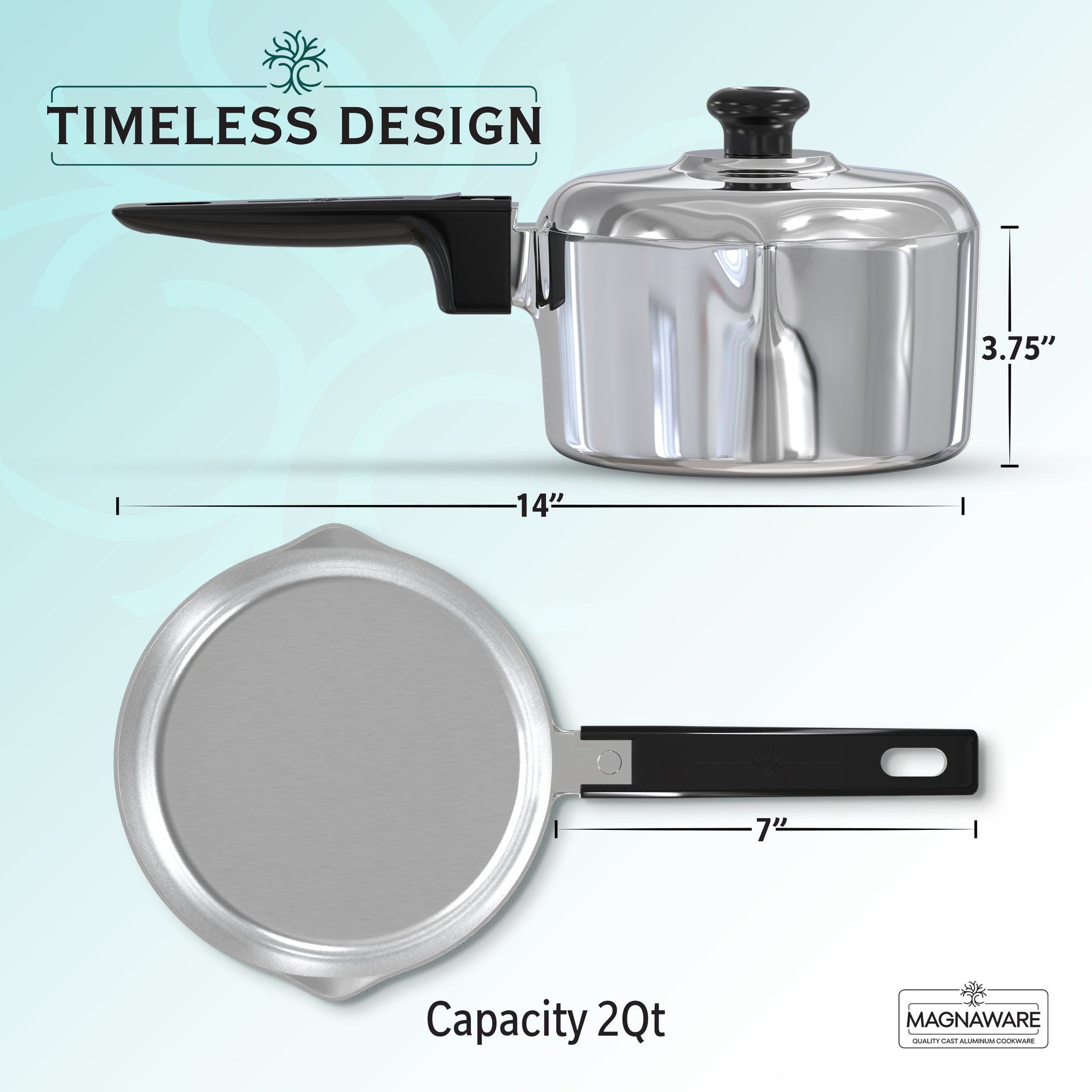 2 Quart Sauce Pan with Lid - Tampa Home & Garden Store