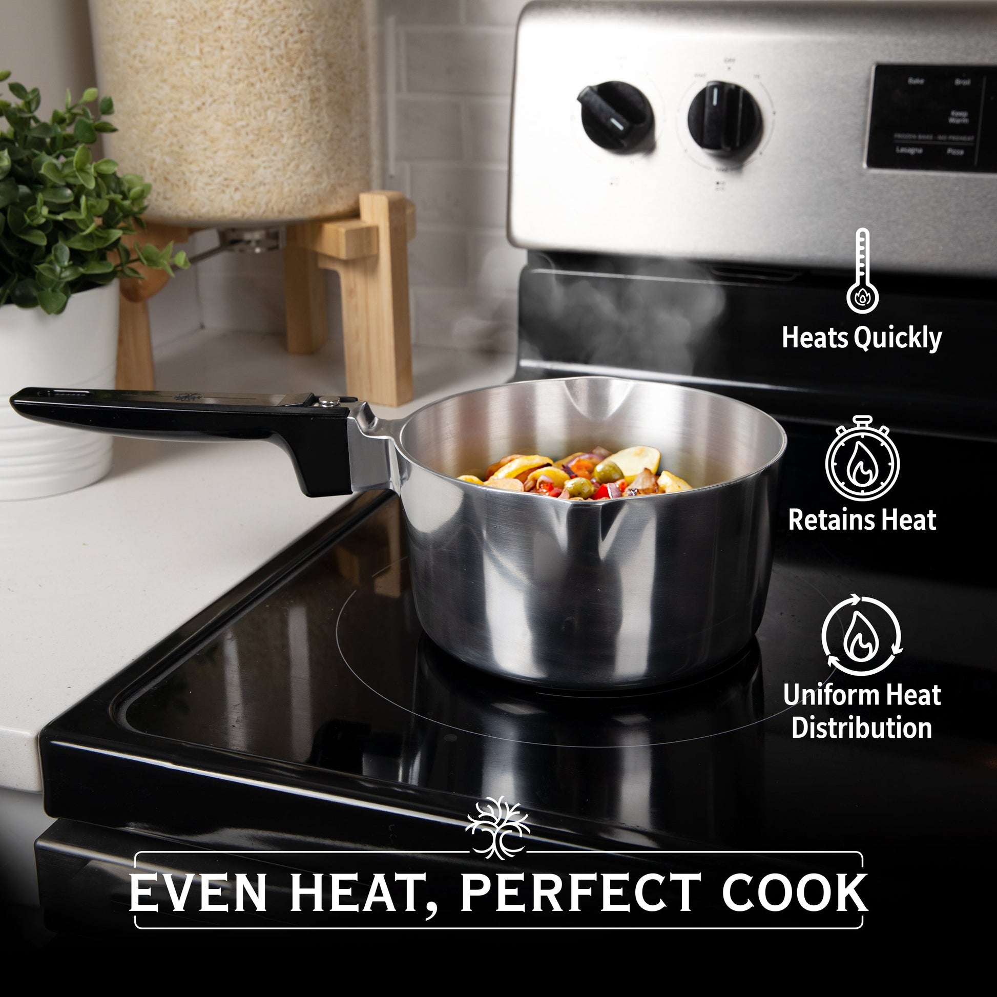2 Quart Sauce Pan with Lid - Tampa Home & Garden Store