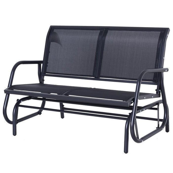 2 Seater Mesh Outdoor Patio Swing Glider Dark Gray - Tampa Home & Garden Store