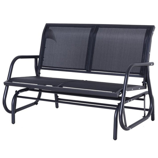 2 Seater Mesh Outdoor Patio Swing Glider Dark Gray - Tampa Home & Garden Store