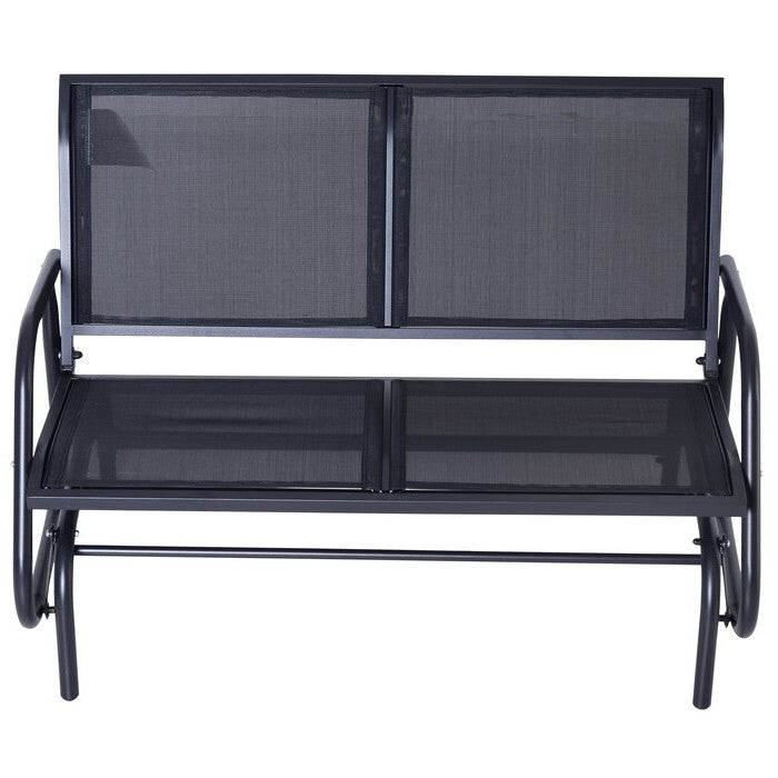 2 Seater Mesh Outdoor Patio Swing Glider Dark Gray - Tampa Home & Garden Store