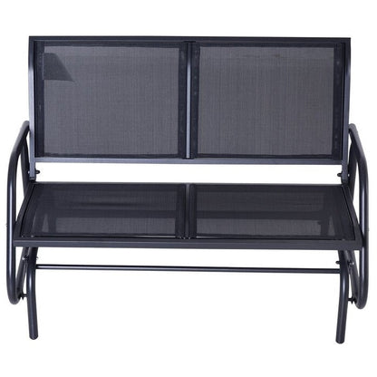 2 Seater Mesh Outdoor Patio Swing Glider Dark Gray - Tampa Home & Garden Store