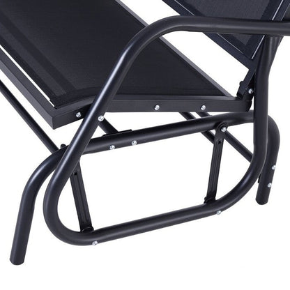 2 Seater Mesh Outdoor Patio Swing Glider Dark Gray - Tampa Home & Garden Store
