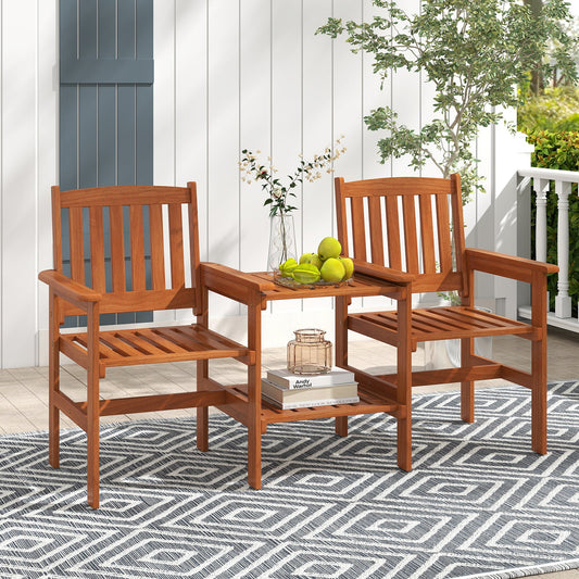 2-Seater Outdoor Patio Furniture Set with 1.57 Inch Umbrella Hole - Tampa Home & Garden Store