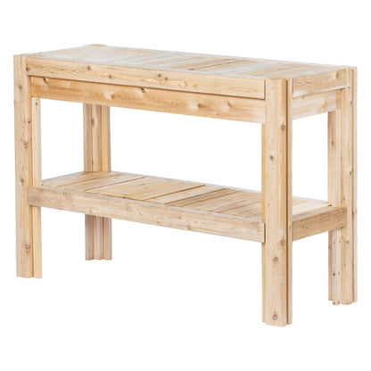 2 Tier Adjustable Cedar Wood Multipurpose Storage Shelves - Made In USA - Tampa Home & Garden Store