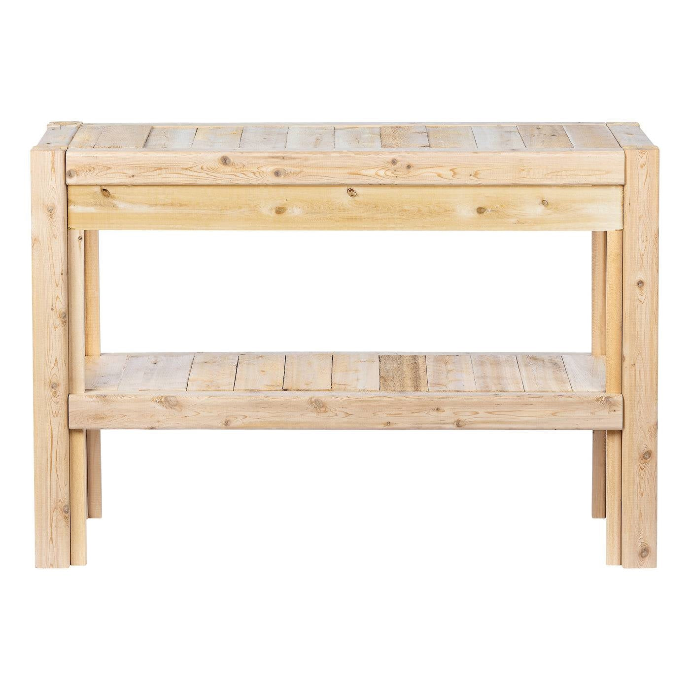 2 Tier Adjustable Cedar Wood Multipurpose Storage Shelves - Made In USA - Tampa Home & Garden Store