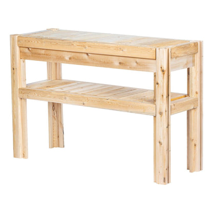2 Tier Adjustable Cedar Wood Multipurpose Storage Shelves - Made In USA - Tampa Home & Garden Store
