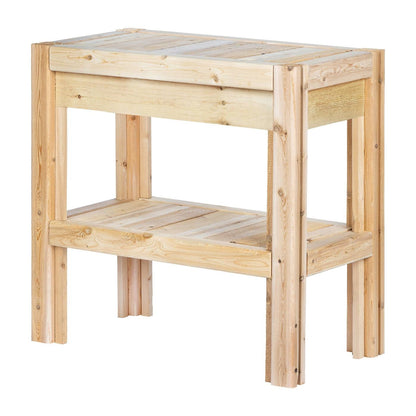 2 Tier Cedar Wood Garden Storage Shelves | Adjustable - Tampa Home & Garden Store