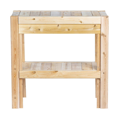2 Tier Cedar Wood Garden Storage Shelves | Adjustable - Tampa Home & Garden Store