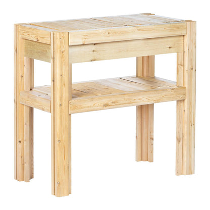2 Tier Cedar Wood Garden Storage Shelves | Adjustable - Tampa Home & Garden Store