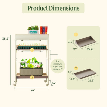 2 Tier Grow Light Garden - Tampa Home & Garden Store