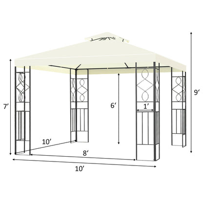 2 Tiers 10 x 10 Feet Patio Gazebo Canopy Tent - Tampa Home & Garden Store