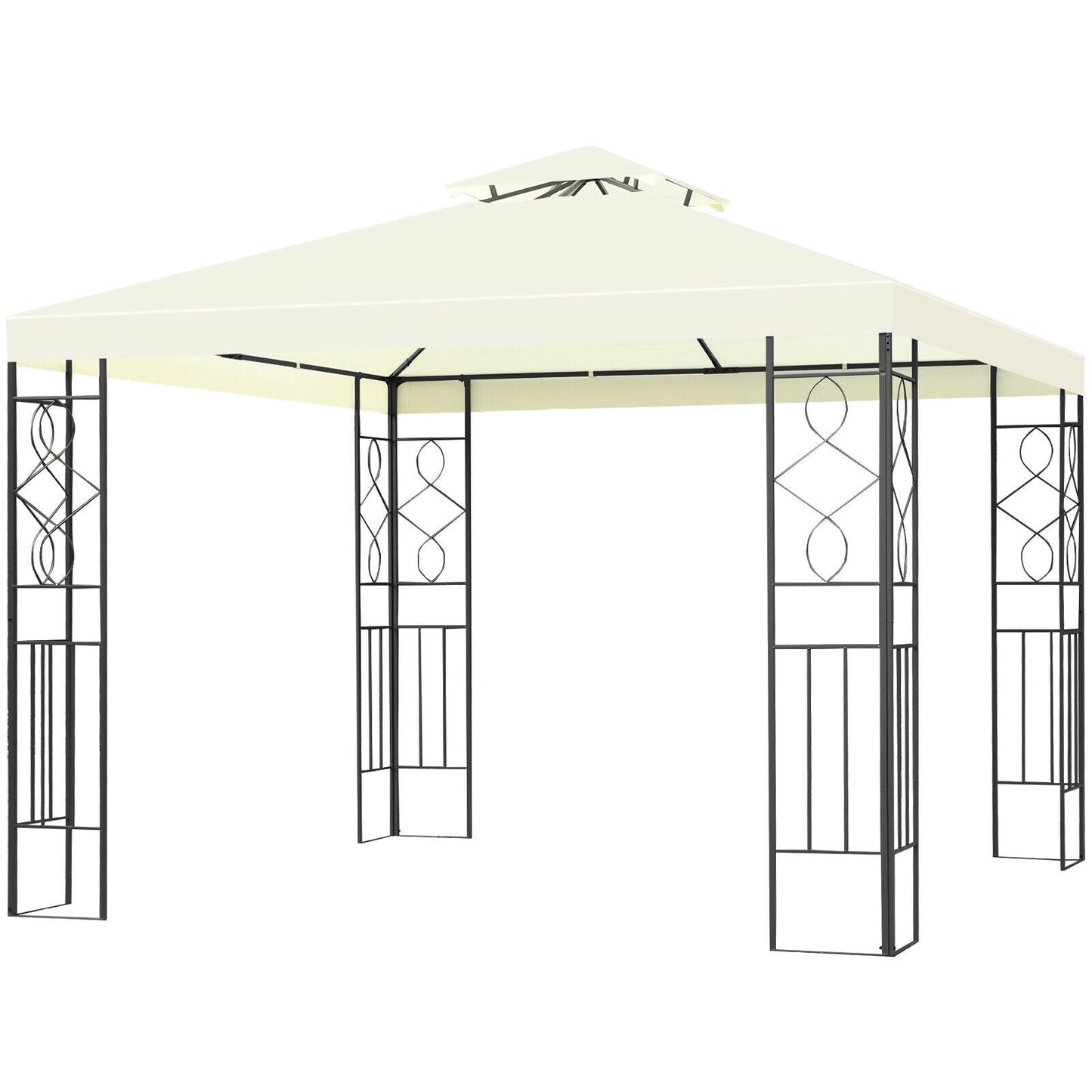 2 Tiers 10 x 10 Feet Patio Gazebo Canopy Tent - Tampa Home & Garden Store