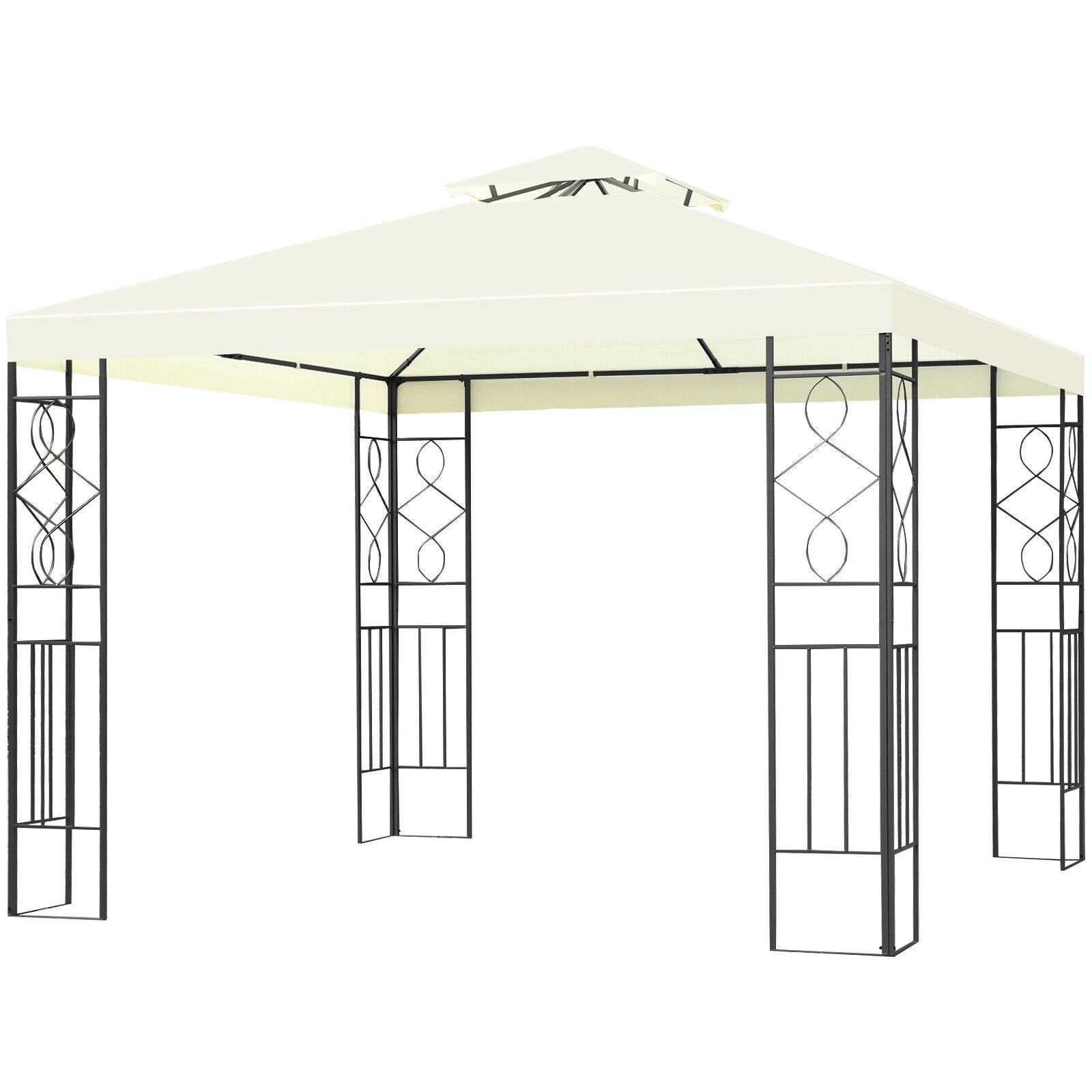 2 Tiers 10 x 10 Feet Patio Gazebo Canopy Tent - Tampa Home & Garden Store