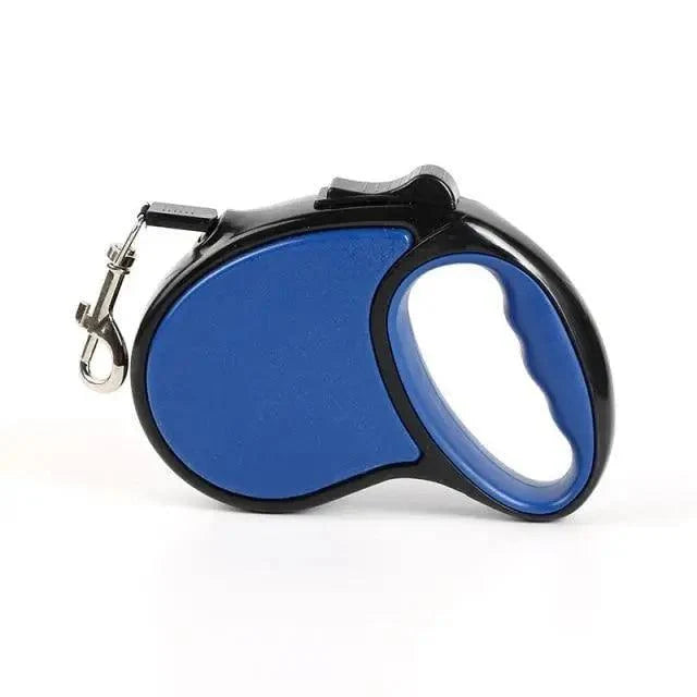Stevvex retractable dual dog leash, blue and black with metal clip for small/medium dogs on Tampa Home & Garden Store