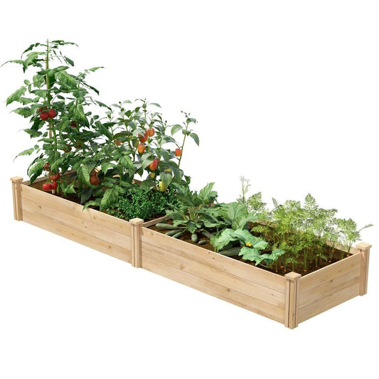 2 ft x 8 ft Cedar Wood Raised Garden Bed - Made in USA - Tampa Home & Garden Store