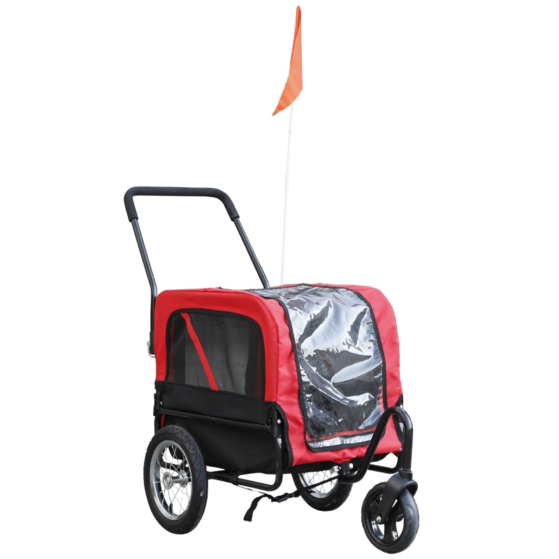 2-in-1, 3 Wheel Pet Jogging Stroller Bike Trailer - Tampa Home & Garden Store