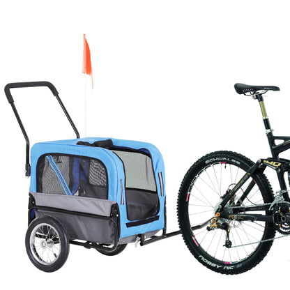 2-in-1, 3 Wheel Pet Jogging Stroller Bike Trailer - Tampa Home & Garden Store