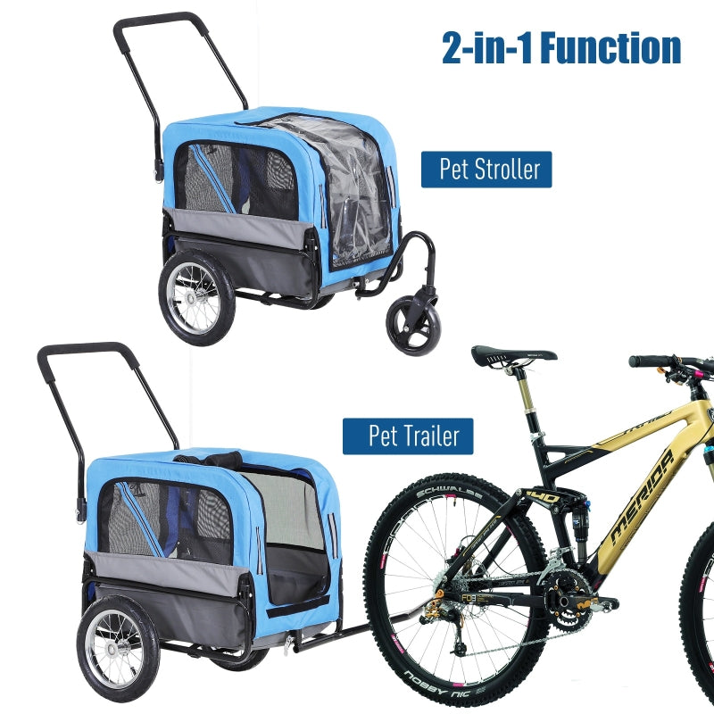 2-in-1, 3 Wheel Pet Jogging Stroller Bike Trailer - Tampa Home & Garden Store