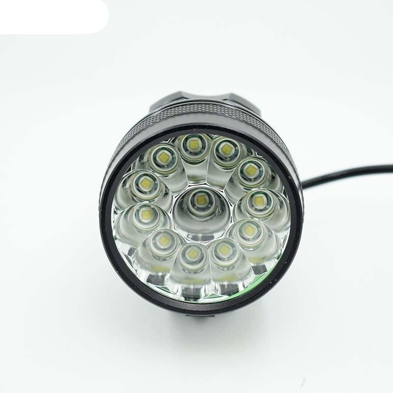 Stevvex 2-in-1 bicycle headlight with round black aluminum front lamp and 9-LED array on Tampa Home & Garden Store