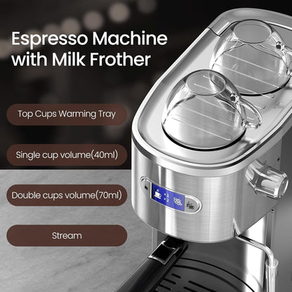 Cafetera 2 en 1 para café expreso y capuchino automático CM8054