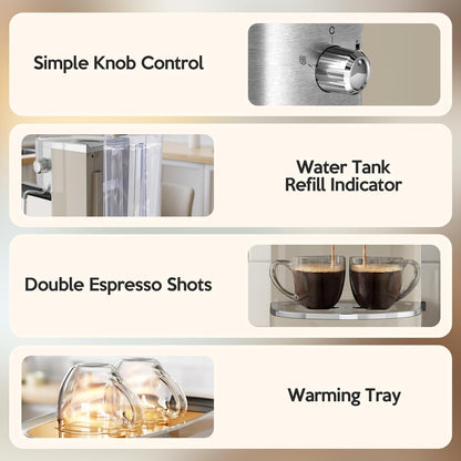 Cafetera 2 en 1 para café expreso y capuchino automático CM8054
