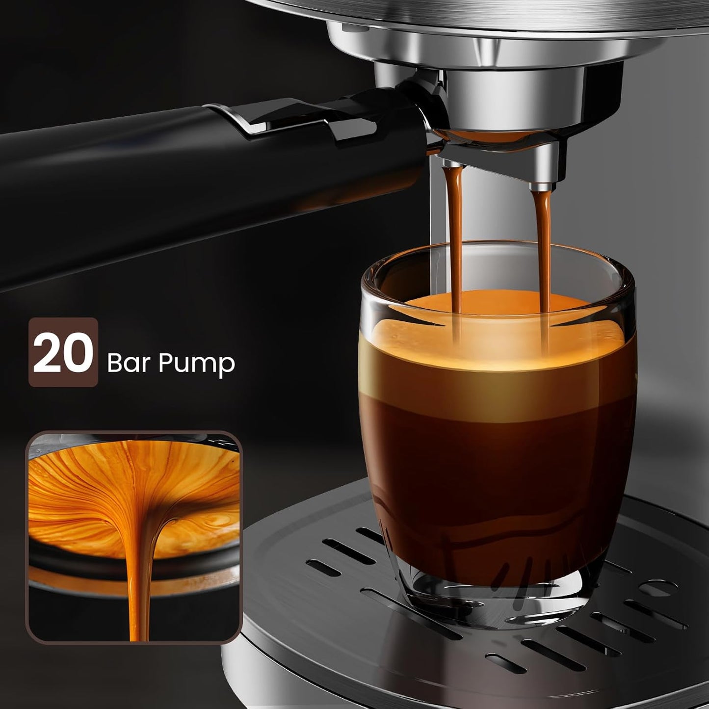 Cafetera 2 en 1 para café expreso y capuchino automático CM8054