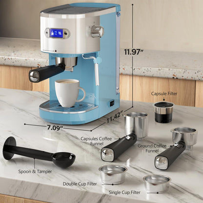 Cafetera 2 en 1 para café expreso y capuchino automático CM8054