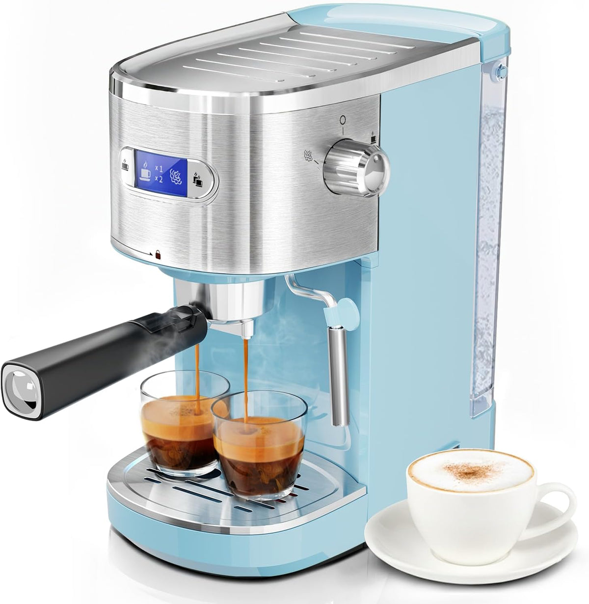 Cafetera 2 en 1 para café expreso y capuchino automático CM8054