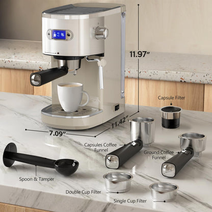 Cafetera 2 en 1 para café expreso y capuchino automático CM8054