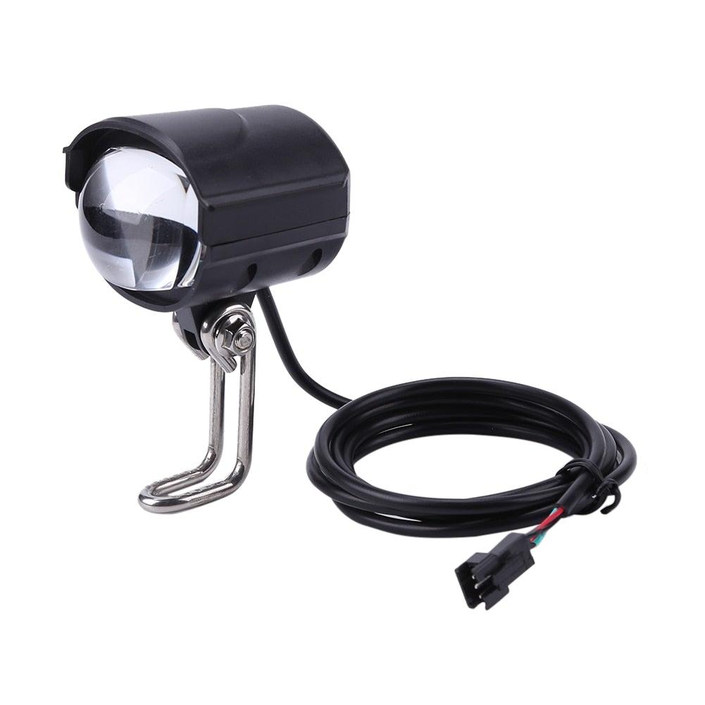 Stevvex 2-in-1 bike headlight with horn, black LED front light with bracket and wiring on Tampa Home & Garden Store