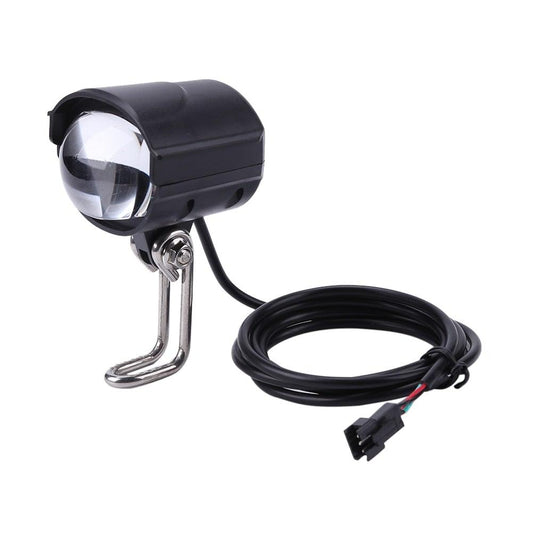 Stevvex 2-in-1 bike headlight with horn, black LED front light with bracket and wiring on Tampa Home & Garden Store