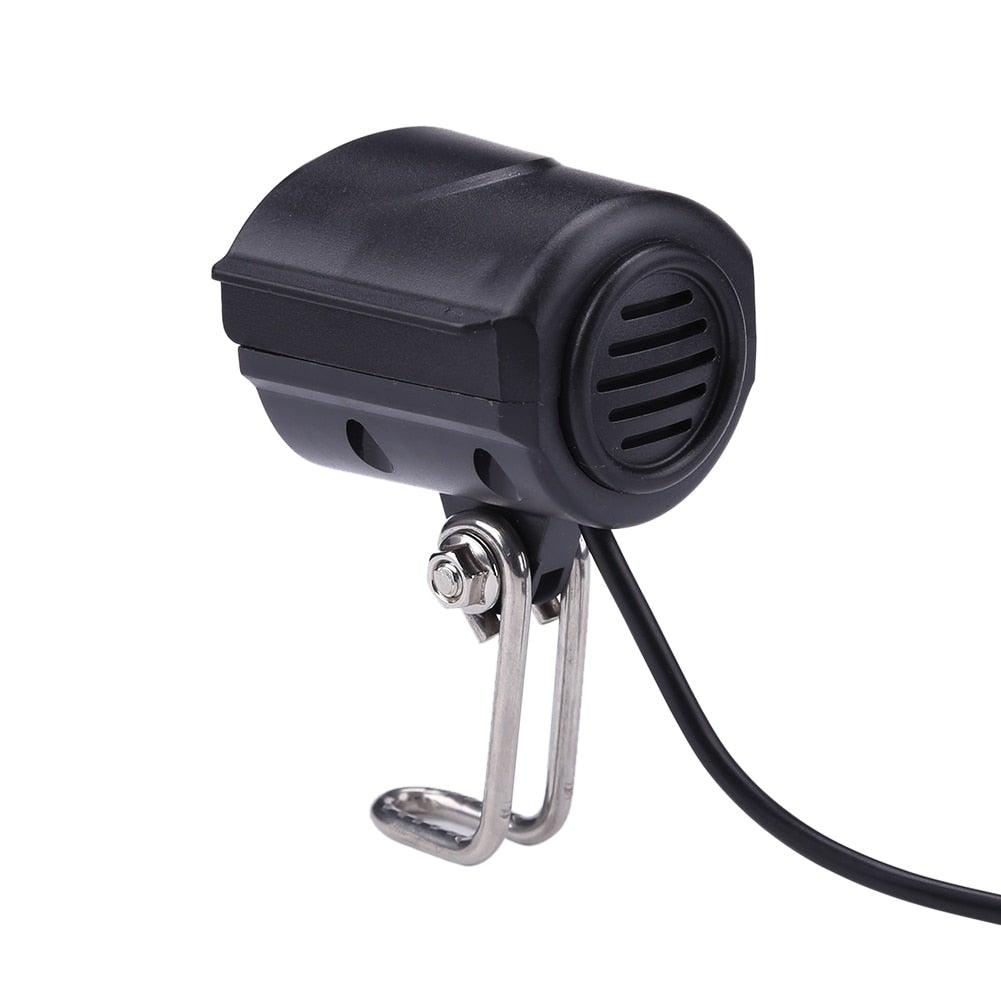Stevvex 2-in-1 headlight with horn, black waterproof LED lamp mounted on U-bracket on Tampa Home & Garden Store