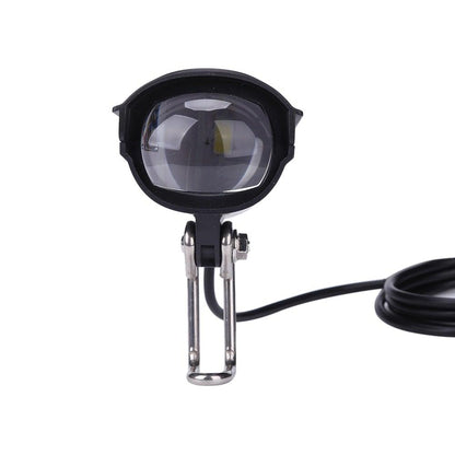 Stevvex 2-in-1 bike front light and horn, black LED headlight with metal clamp on Tampa Home & Garden Store