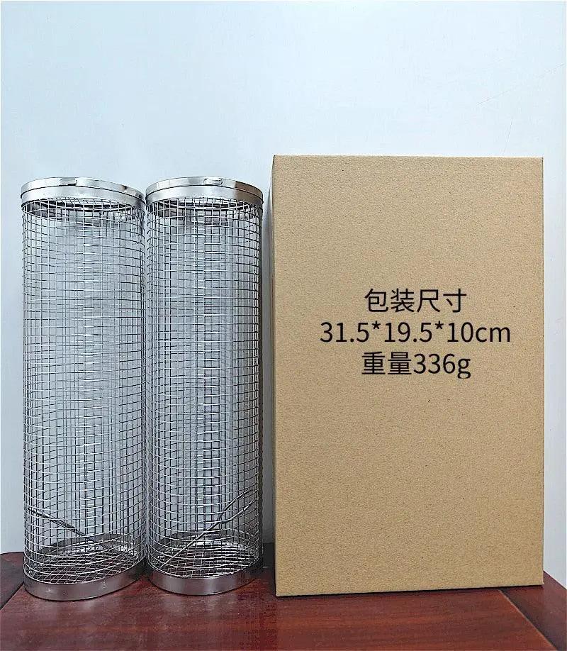 Rolling Grill Basket Stainless Steel for Outdoor