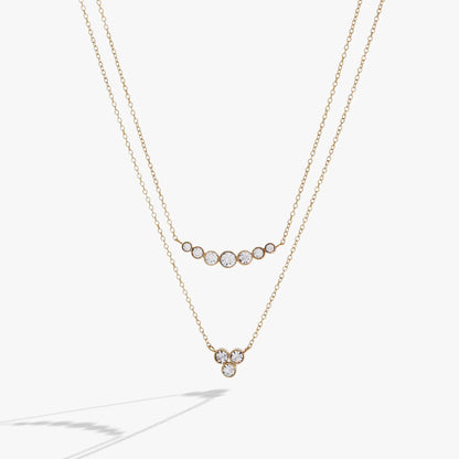 Double-Layer Crystal Necklace gold-tone chain with crystal stations by ALEX AND ANI on Tampa Home & Garden Store