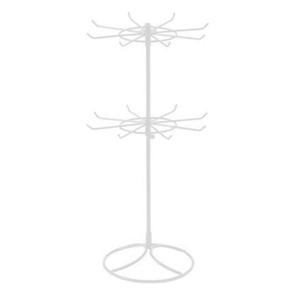 2-Tier rotating jewelry stand rack metal frame with tiered arms for earrings and necklaces on Tampa Home & Garden Store