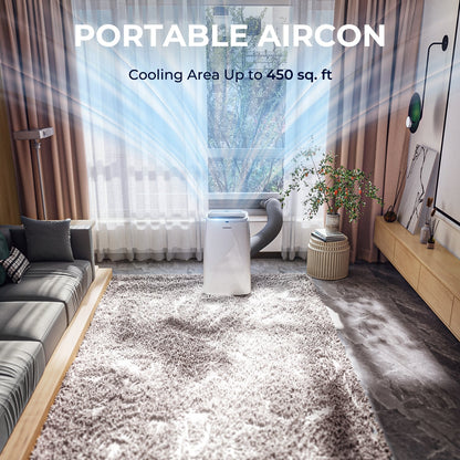 Aire acondicionado portátil 3 en 1 de 12000 BTU con control remoto - Blanco