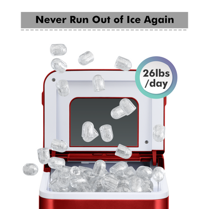 Máquina de hielo de 26 lb con pala
