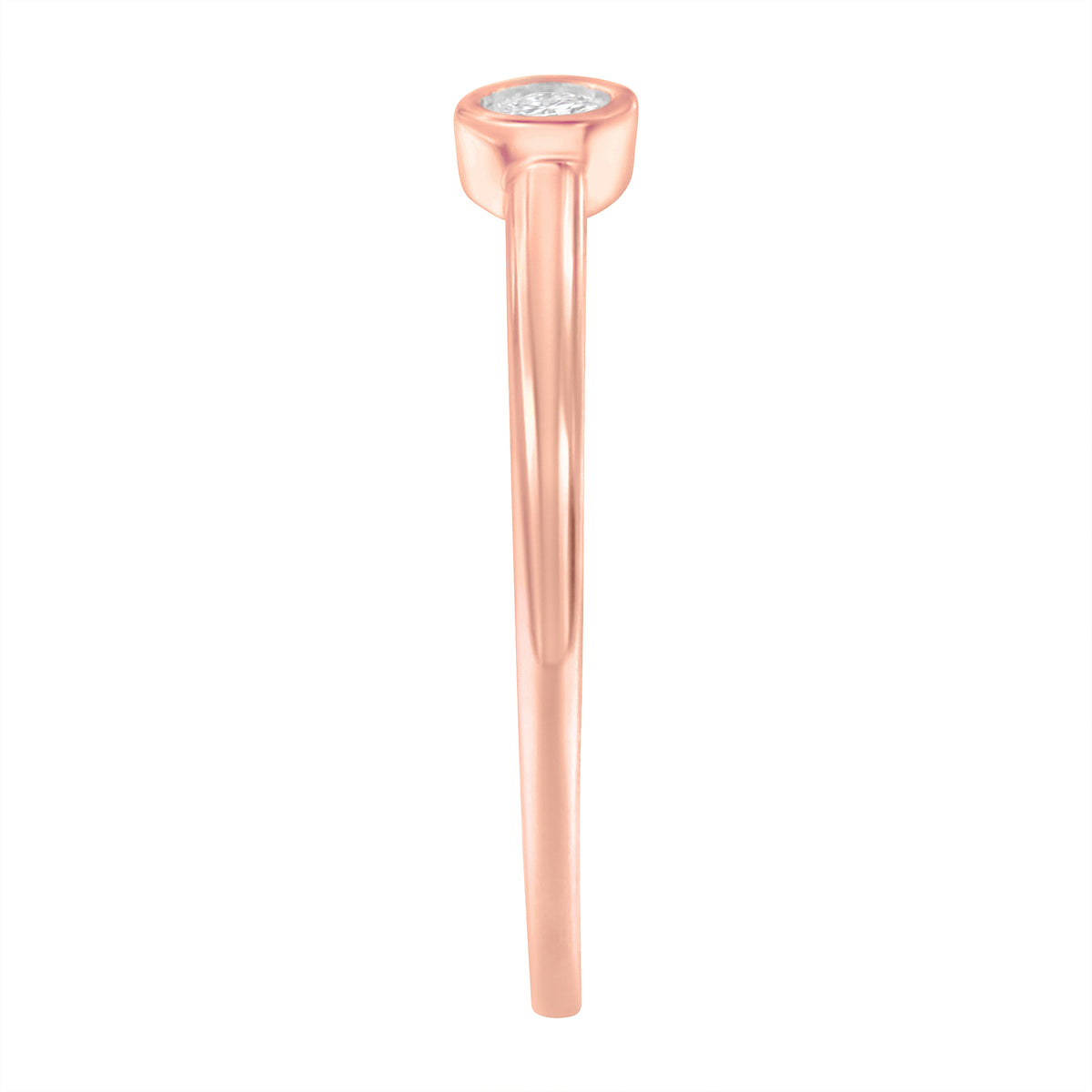 Miracle Set Diamond Ring, rose gold plated .925 silver, diamond centerpiece, size 6 on Tampa Home & Garden Store