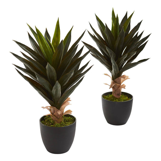 20" Agave Artificial Plant (Set of 2)" - Tampa Home & Garden Store