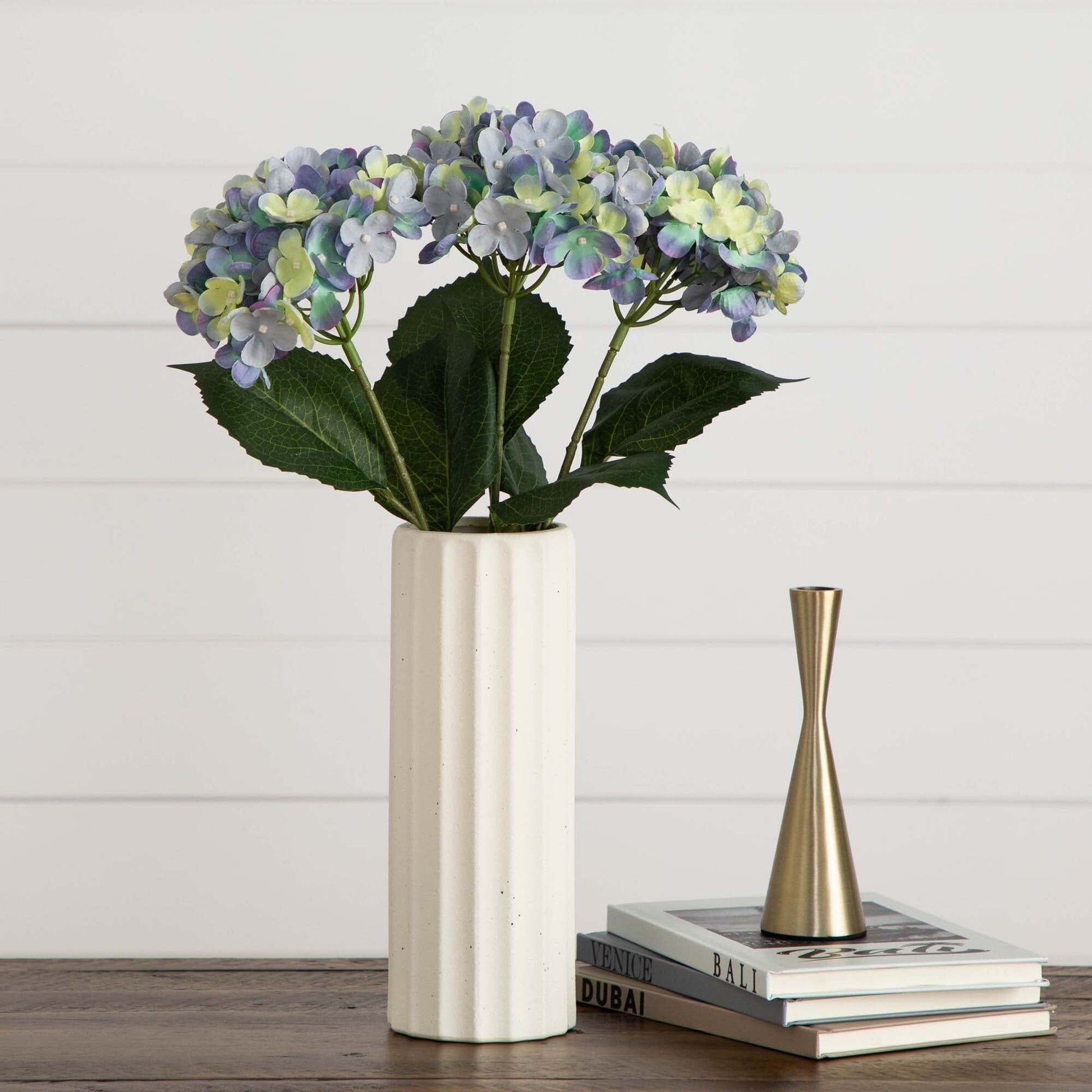 20" Artificial Hydrangea Flower Stems- Set of 3 - Tampa Home & Garden Store