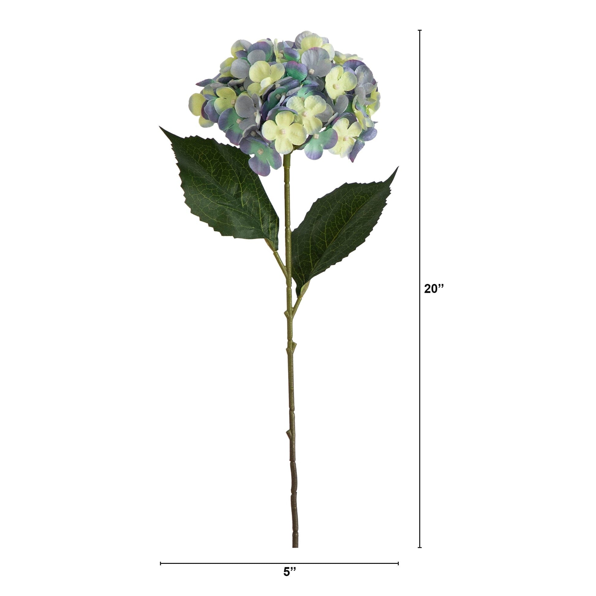 20" Artificial Hydrangea Flower Stems- Set of 3 - Tampa Home & Garden Store